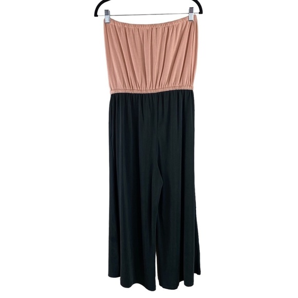 Gottex Strapless Color Block Wide
Leg Cropped Jumpsuit Romper Sz M - Picture 2 of 9